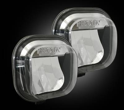 Recon Lighting - Ford SUPERDUTY 11-15 LED Fog Lights 2-Piece Set (Replaces Both OEM Ford SUPERDUTY F-250/350/450/550 Fog Lights) - Clear / Chrome - Image 2