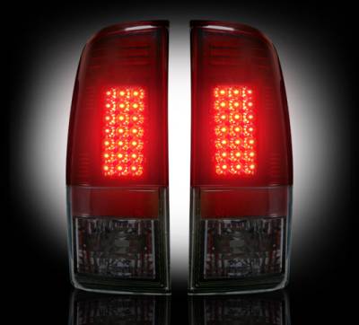 Recon Lighting - Ford Superduty F250HD/350/450/550 08-16 LED TAIL LIGHTS - Dark Red Smoked Lens - Image 2