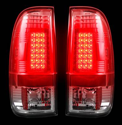 Recon Lighting - Ford Superduty F250HD/350/450/550 99-07 & F150 97-03 Straight aka "Style" Side LED Tail Lights - Clear Lens - Image 2