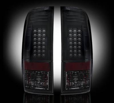 Recon Lighting - Ford Superduty F250HD/350/450/550 99-07 & F150 97-03 Straight aka "Style" Side LED Tail Lights - Smoked Lens - Image 1