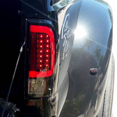 Recon Lighting - Ford Superduty F250HD/350/450/550 99-07 & F150 97-03 Straight aka "Style" Side OLED Tail Lights - Dark Red Smoked Lens - Image 3