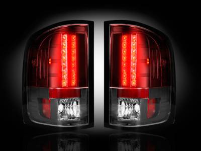 Recon Lighting - GMC Sierra 07-13 (2nd GEN ? SINGLE WHEEL ONLY) LED TAIL LIGHTS - Red Lens - Image 2