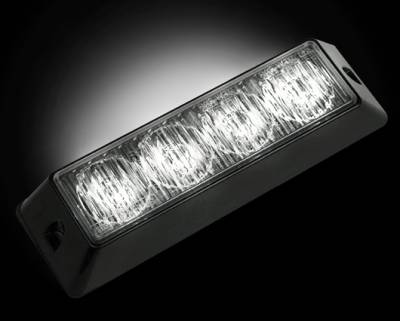 Lighting - Accent Lighting & Accessories  - Recon Lighting - 4-LED 19 Function 4-Watt High-Intensity Strobe Light Module w Black Base - White Color