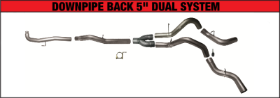 2011 + LML - Exhaust Systems / Manifolds - Turbo Back Duals