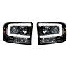 Recon Lighting - Ford Superduty 99-04 F250/F350/F450/F550 PROJECTOR HEADLIGHTS w/ Ultra High Power Smooth OLED HALOS & DRL – Smoked / Black - Image 2