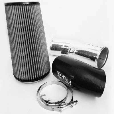 6.7 Cold Air Intake 11-16 Ford Super Duty Power Stroke Polished Dry Filter Stage 2 No Limit Fabrication